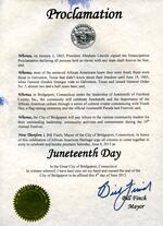 Proclamation of Juneteenth Day by Mayor Bill Finch