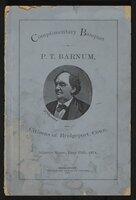 Program: Complimentary Banquet for P.T. Barnum held at the Atlantic Hotel
