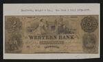 Checks: Set of two bank notes and one check featuring Jenny Lind, Western Bank
