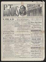 Program: P.T. Barnum's Great Roman Hippodrome bill of the performance for the week ending April 3, 1875