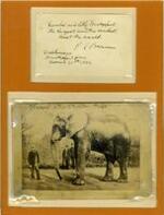Signature of P. T. Barnum and Elephant Photograph