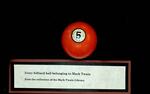 Billiard Ball belonging to Mark Twain, Samuel Clemens