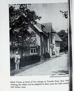 Mark Twain at his cottage in Tuxedo NY.