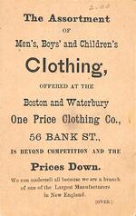 Boston and Waterbury Clothing Front