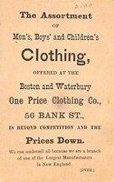 Boston and Waterbury Clothing