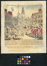The Bloody Massacre perpetrated in King-Street Boston on March 5th 1770 by a party of ye 29th Regt.