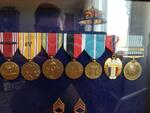 Salvatore Amendola's medals from WWII and the Korean War; East Haven, Connecticut; November 10, 2017; Photographed by Caleb Pittman