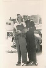 Picture of James Andrini in San Francisco holding a different unknown woman in 1941