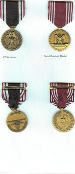 Prisoner of War Medal and Good Conduct Medal belonging to Chris Brous. Canton, CT. 02/11/2011. Photographed by Sharon Strange Capezza.