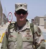 Kevin Brown, Conducting pre-deployment recon; Camp Doha, Kuwait; 2005