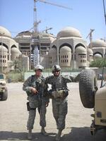 Kevin Brown (right), Outside the Umm al-Ma'arik Mosque; Baghdad, Iraq; 2007