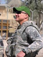 Kevin Brown, Preparing for patrol on FOB Warrior; Kirkuk, iraq; 2008
