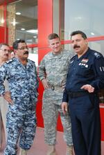 Kevin Brown (center), Meeting with commander of Kirkuk Provincial Police; Kirkuk, Iraq; 2008