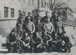 Rear: Hugh Larry, Slegret, Lawrence Busha. Front: Joe Bender, Art Sharkey. Photo taken in Guam in 1945