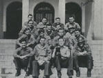 Group photgraph of 6th Division. Lawrence in back row first person on the right.