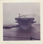 Bow of USS Saratoga; Location: Unknown; Persons Left to Right:  None;  Date  of Photo:  10/31/1964; Photograph by Richard T. Byrne
