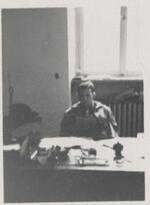 Jack Keating at work; 1945