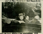 Front of Car; General Newgarden; rear of car: (L-R) President Roosevelt, Gov. Arnall Fort Benning, GA 1943