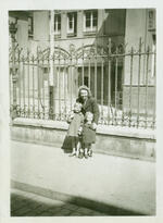 Photograph of a mother with her children Metz, France June 10, 1945