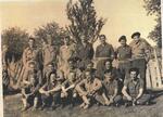 Allied Resistance Fighters, Yugoslavia (Serbia), 1944. Front row: Bob English and Thornton Carlough (circled).