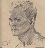 Sketch of Thronton Carlough drawn while on R & R on the Isle of Capri, Italy, 1944.