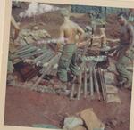 Rebuilding underground bunker; Loc Ninh; 10/1968
