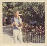 Carlson with a giant snake; Bangkok, China; 03/1969