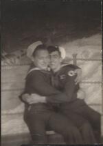 L to R:  unknown and George Cartsounis February 9, 1945 Norfolk, VA