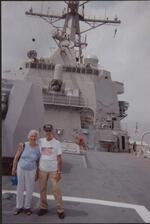 George Cartsounis  on the USS Winston S. Churchill DDG 81- ship was part of special visit to Stamford, CT August 1, 2003