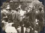Small band of the 1st Bde., 25th Inf. Div., entertaining local children ; Vietnam; all unknown;  1966-1967;  Photograph by unknown