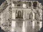 View from center nave looking toward Cao Dai Temple entrance. Note different floor levels which can be seen outside; Tay Ninh, Vietnam; none;  1966-1967;  Photograph by unknown