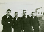 Great Lakes Il, M&M School; (L-R) Norm Procter, Bill Sheffield, Charlie Reed, Bob Parrett, 1953