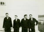 Great Lakes Il, M&M School;(L-R) Norm Procter, Bill Sheffield, Charlie Reed, Bob Parrett, 1953