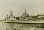 Photograph of battleship New Jersey & aircraft carrier