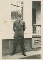 Robert Danfried home on leave before deploying to Korea;United States;Robert Dornfried; 1952; Photograph by Unknown