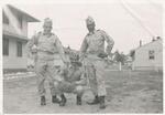 SFC. Carty, Sgt. Mitchell, and Robert Dornfried at Fort Devens, Massachusetts;Massachusetts ;; 1954; Photograph by Unknown