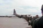 Boarding the plane to Chu Lai; Bein Hoa, Vietnam; August,1970; Photographed by John Henningson