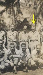 3rd Battalion staff John Higgins: back row on right, New Guinea, November 20, 1944