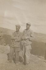 Henry Fregeau and George Mackie Hills above Clark Air Field, Luzon, Philippines, March 1945
