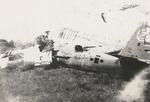 Destroyed Japanese bomber, Neilson Field, Manila, Philippines, 1945