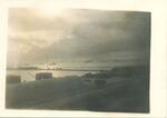Docks on Kwajalein at sunset 1944-45