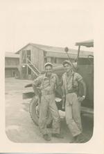 L - R: Eddie Kreig, Dick Riggle Kwajalein 1944-45