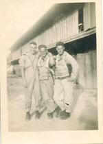L - R: Warren Ritter, Lou Brosius, William Wright Kwajalein 1944-45