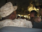 California, US, 10/2006 Bus to Barracks Soldiers unnamed