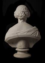 Sculpture: Marble bust of Jenny Lind, rear view