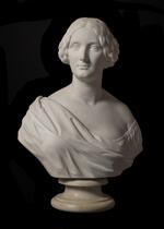 Sculpture: Marble bust of Jenny Lind, front view